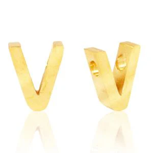 Kraal Initial letter Ø1,8mm Stainless steel Goud (rvs) 8x5mm - Image 22