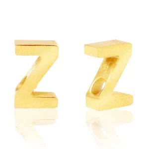 Kraal Initial letter Ø1,8mm Stainless steel Goud (rvs) 8x5mm - Image 26