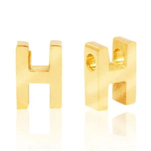 Kraal Initial letter Ø1,8mm Stainless steel Goud (rvs) 8x5mm - Image 8