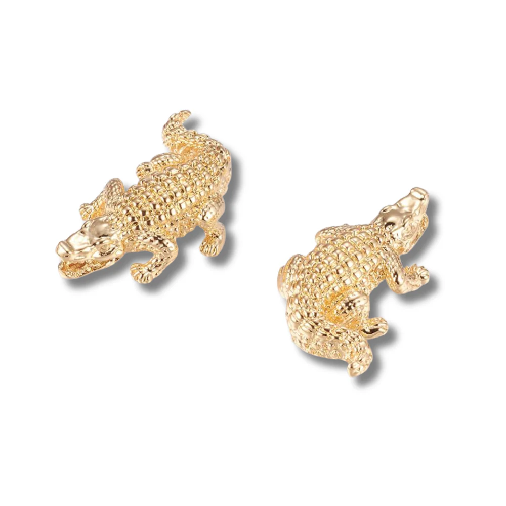 Kraal Krokodil Goud 24mm - per stuk - Image 2