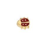 Kraal Ladybug Rood-Goud 24K DQ 9,5mm