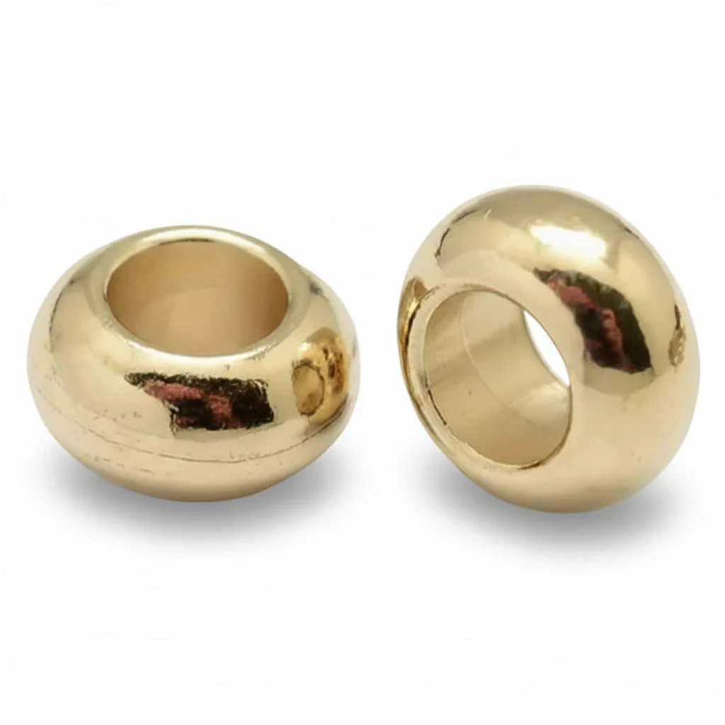 Kraal macrame goud 8x4mm