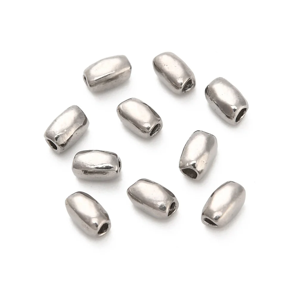 Kraal ovaal RVS Zilver 3x2mm - per stuk - Image 2