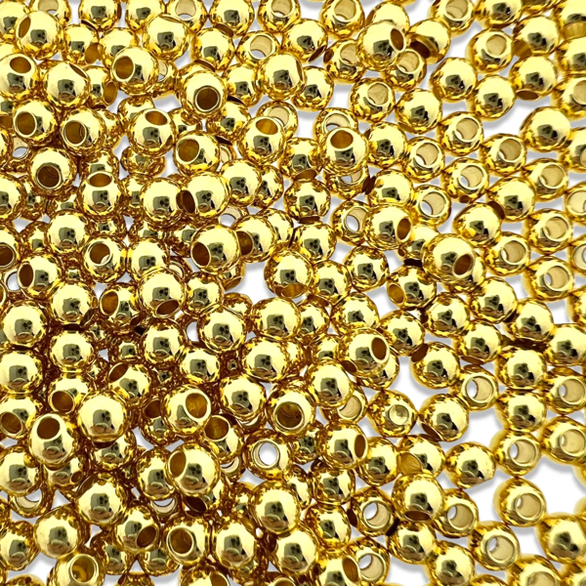 Kraal rond Ø1,2mm Goud DQ 3mm
