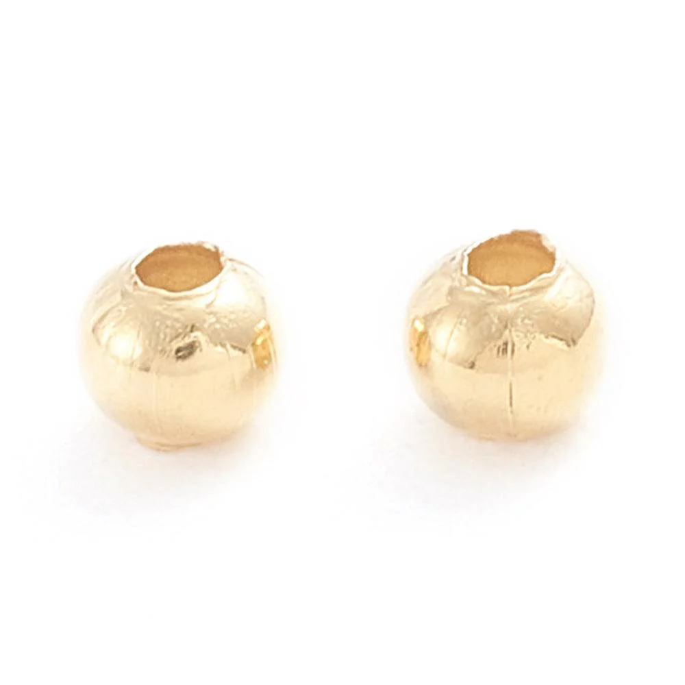 Kraal RVS Goud 2,4x2mm Ø0,8mm - 40 stuks - Image 2