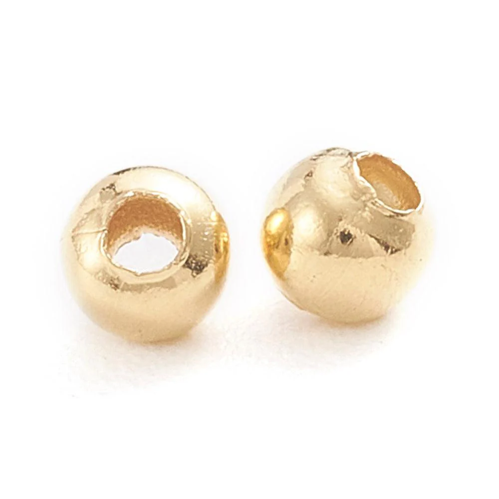 Kraal RVS Goud 3x3mm Ø1mm - 40 stuks - Image 2
