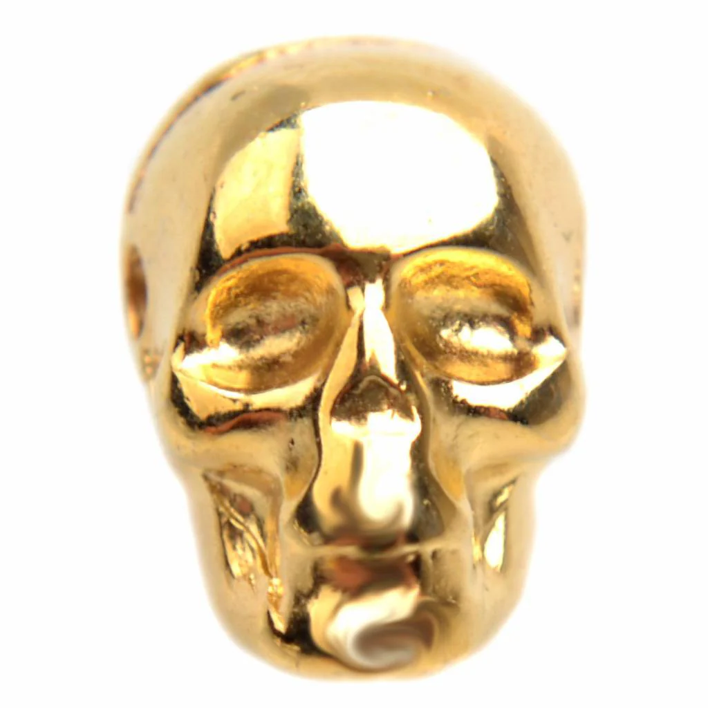 Kraal skull Ø1,5mm Goud DQ 9x7,5mm