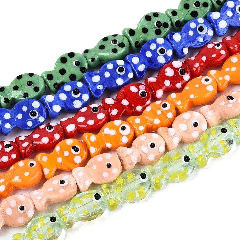 Kraal Vis lampwork 20mm- per stuk - Image 2