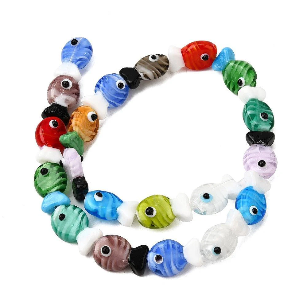 Kraal Vis lampwork 20mm- per stuk - Image 2