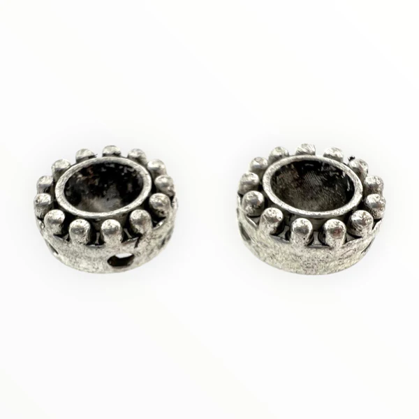 Kraal voor swarovski SS29 metaal zilver DQ 10mm - 4 stuks