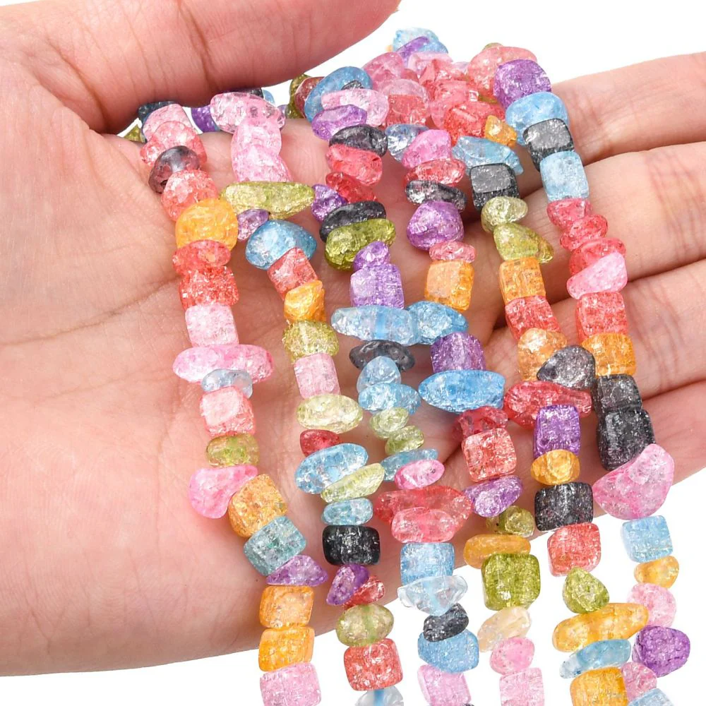 Kralen chips crackle glitter multicolor 5-8mm - ±15-20 cm - Image 3