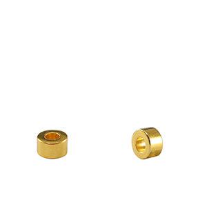 Kralen DQ metaal tubes Goud 2x3mm