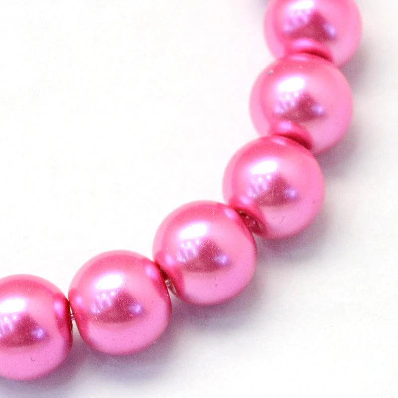Kralen glasparels Hot Pink 6-7mm - ±68 stuks - Image 2