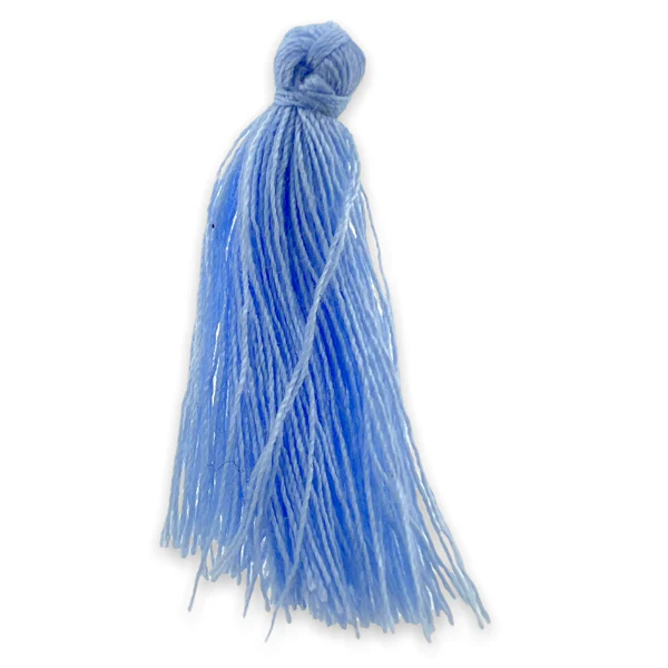 Kwastje ±30mm Licht blauw - 3 stuks