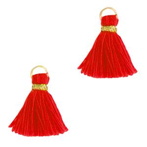 Kwastje Gold-Crimson red 15mm