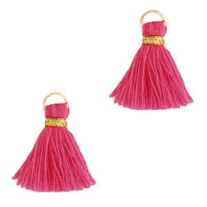 Kwastje Gold-Magenta purple 15mm