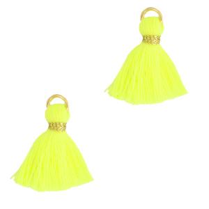 Kwastje Gold-Neon yellow 15mm