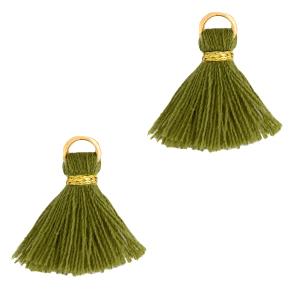 Kwastje Gold-Olive green 18mm