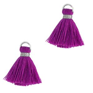 Kwastje Silver-Orchid purple 18mm