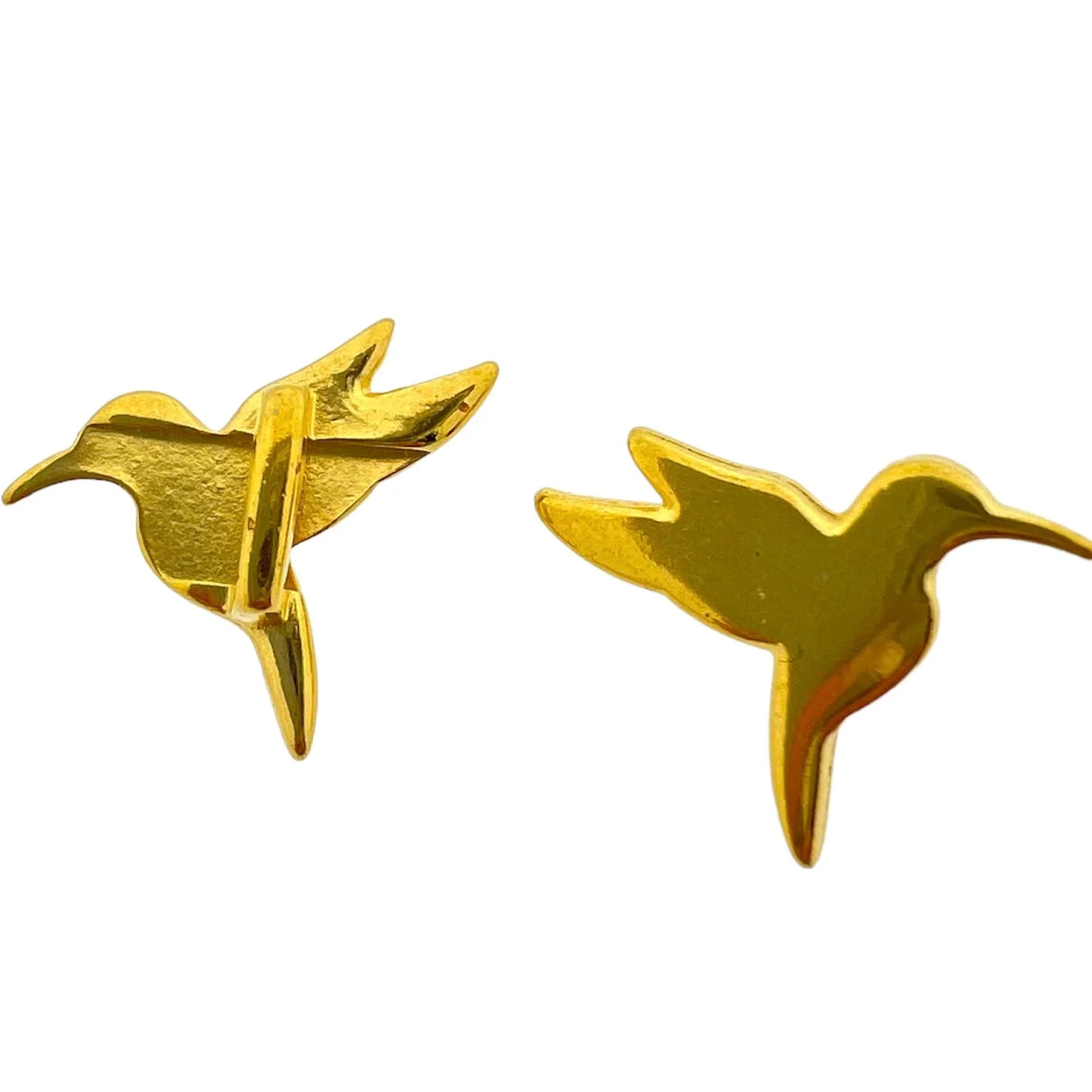 Leerschuiver vogel goud 18x14mm DQ
