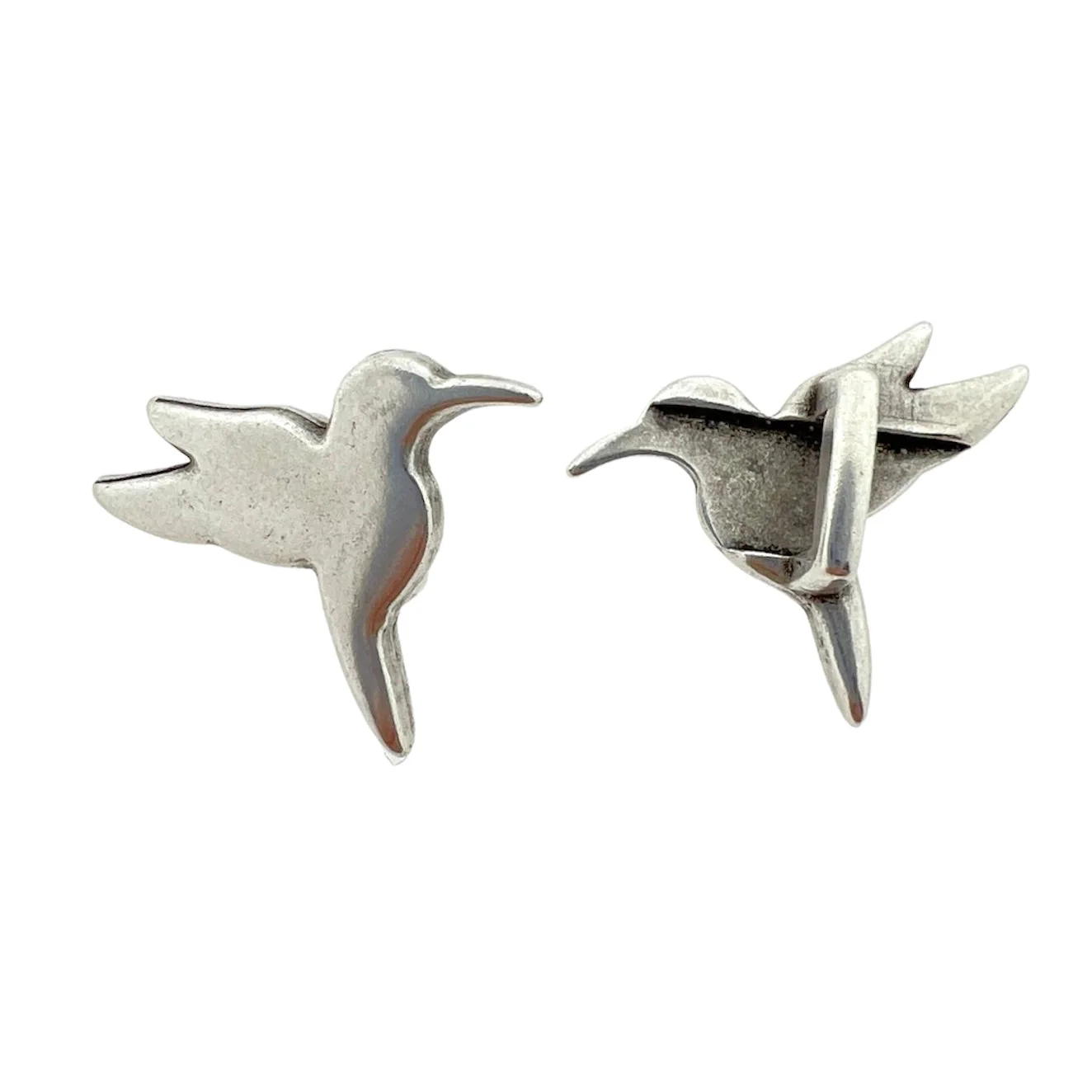 Leerschuiver vogel zilver 18x14mm DQ