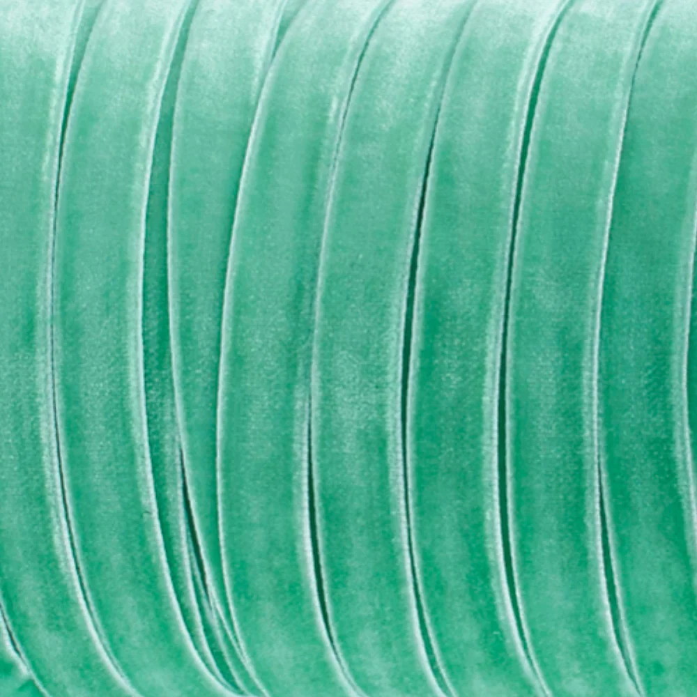 Lint Fluweel aquamarine 10mm - per 2 meter