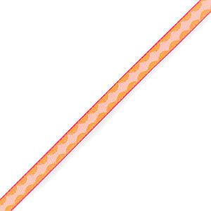 Lint met tekst diamant Orange-light pink - per meter