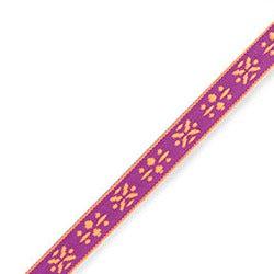 Lint met tekst flowers Neon purple-orange