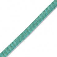Lint turquoise-gold 12mm - per 20cm