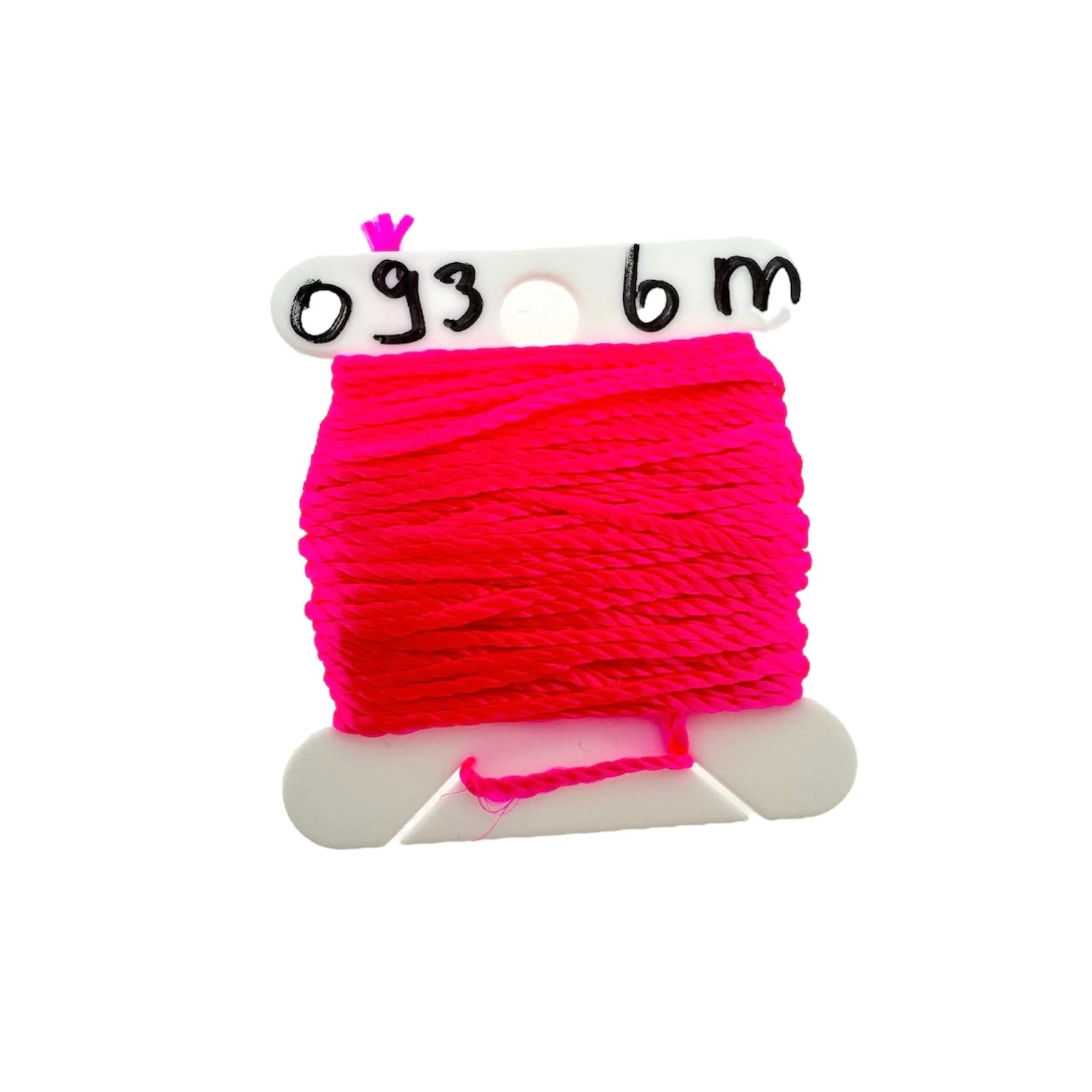 Macrame koord fluor roze 0,8mm