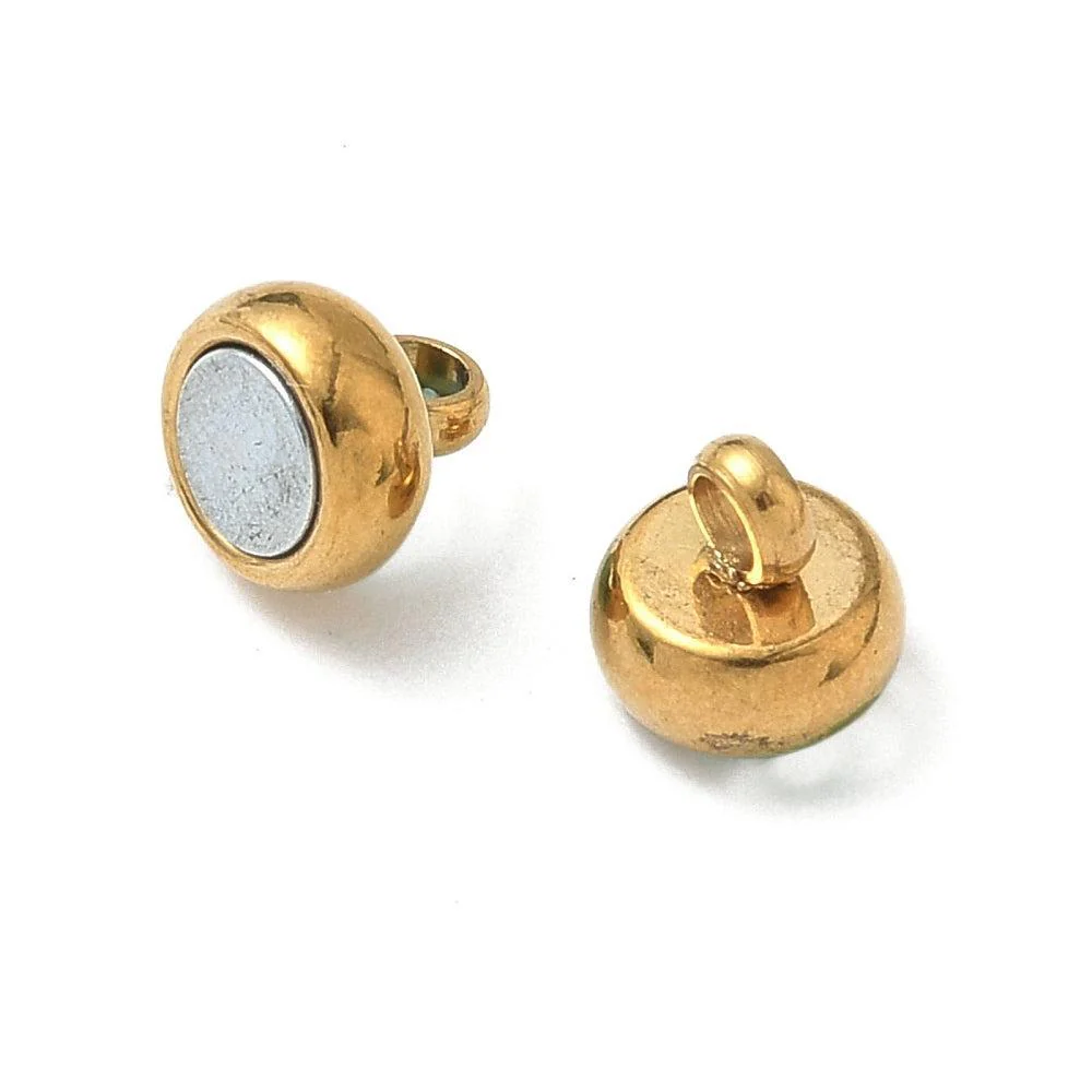 Magneetsluiting rondelle RVS goud 11mm - Image 2