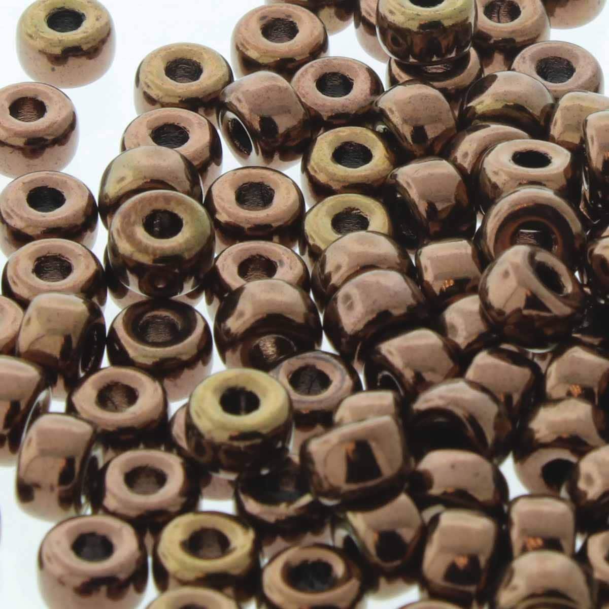 Matubo kralen Ø2mm Bronze luster 2/0 (6mm) - ±22 stuks