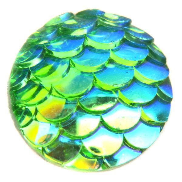 Mermaid arcyl cabochon Groen AB 12mm