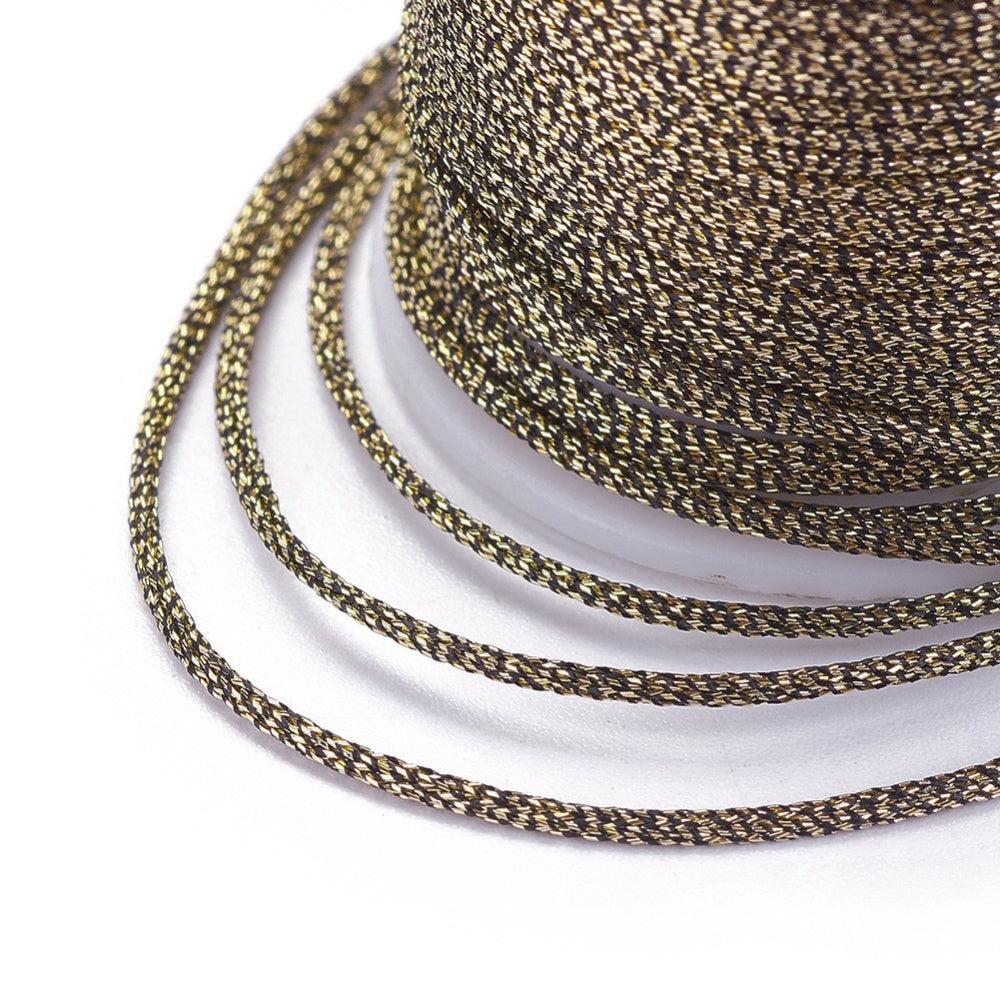 Metallic koord 1mm klosje Bronze - 6,5 meter