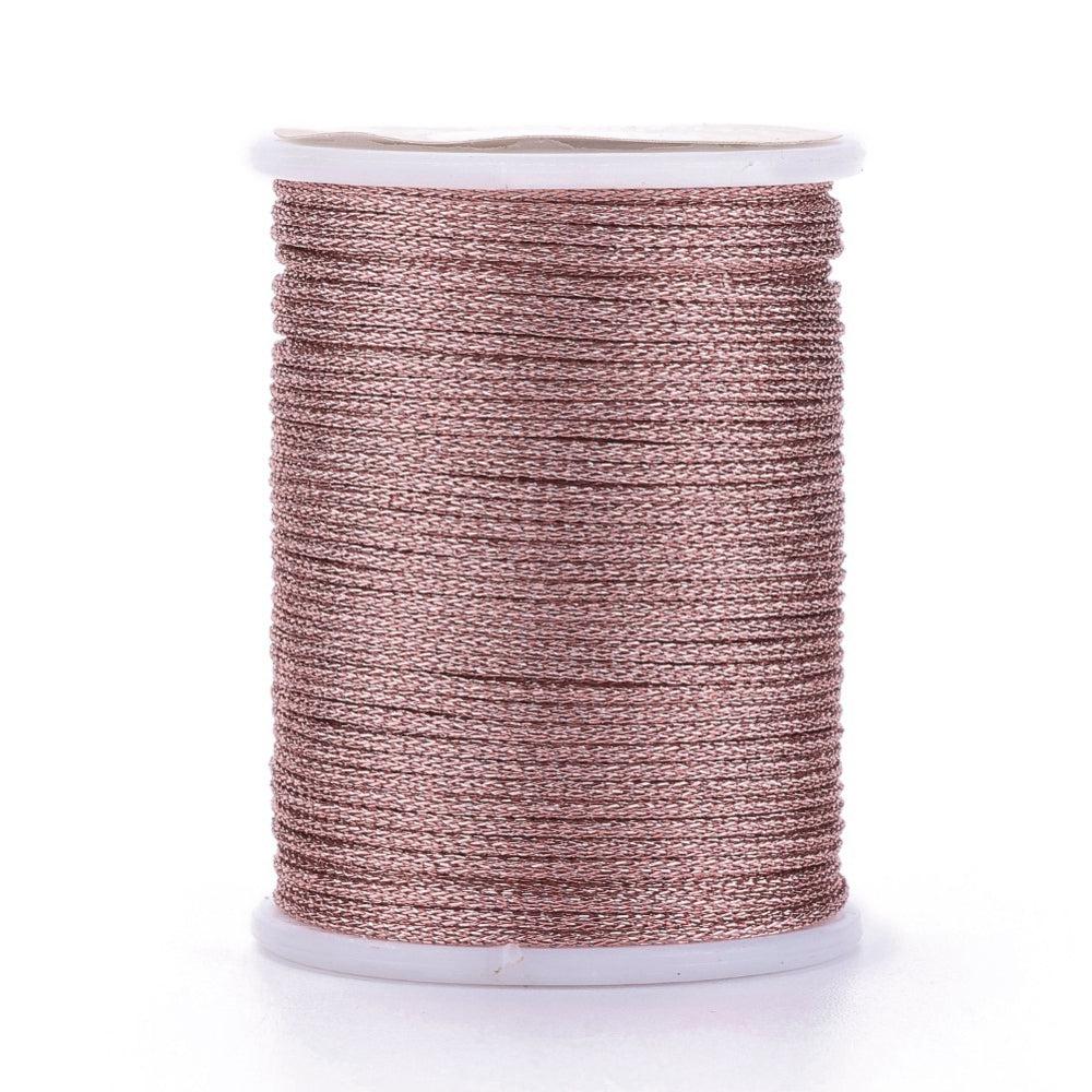 Metallic koord 1mm klosje Roze koper - 6,5 meter - Image 2