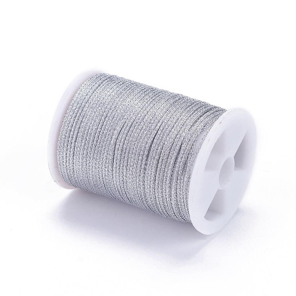 Metallic koord 1mm klosje Zilver - 6,5 meter - Image 2