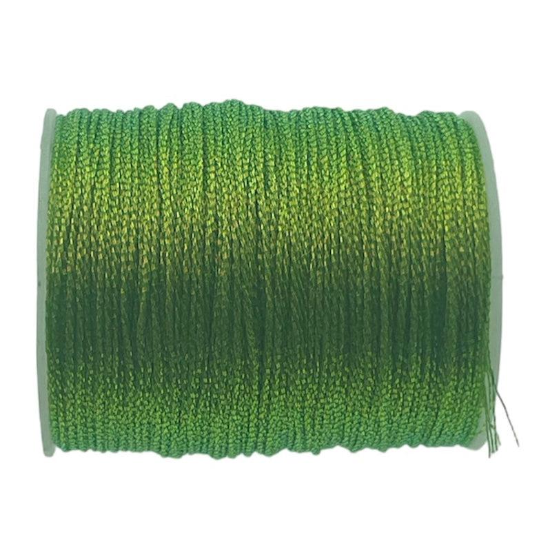 Metallic macramé koord 0.5mm klosje groen- 2 meter