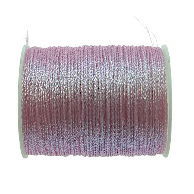 Metallic macramé koord 0.5mm klosje light rose- 2 meter