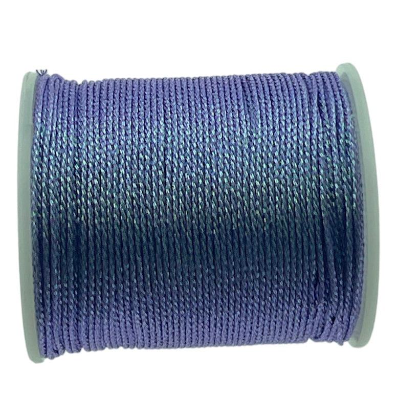 Metallic macramé koord 0.5mm klosje lila- 2 meter