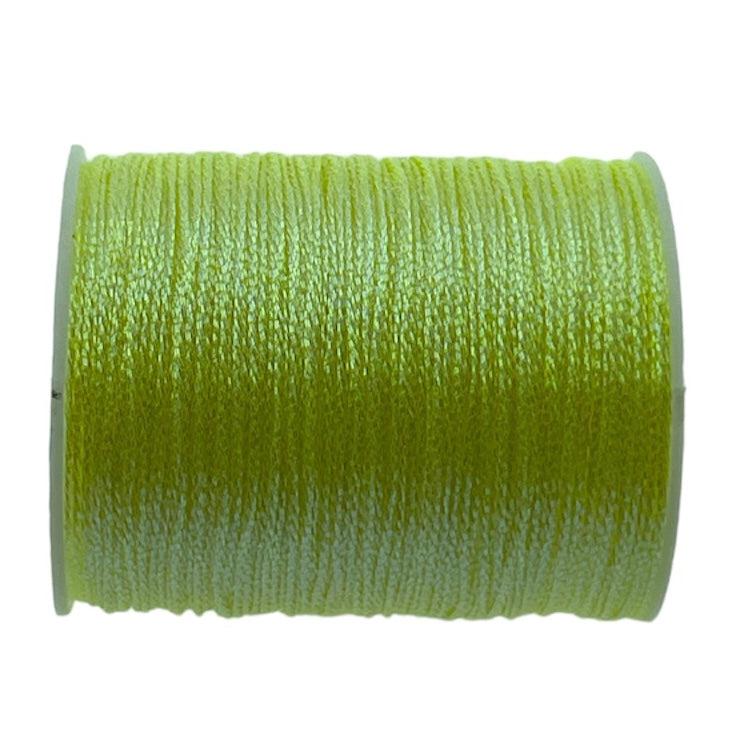 Metallic macramé koord 0.5mm klosje neon geel- 2 meter
