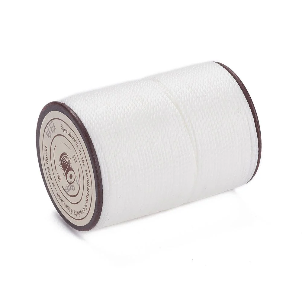 Micro macramé koord white 0,8mm - 50 meter