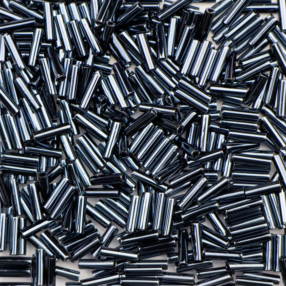 Miyuki bugles 6mm Gunmetal - 5 gram