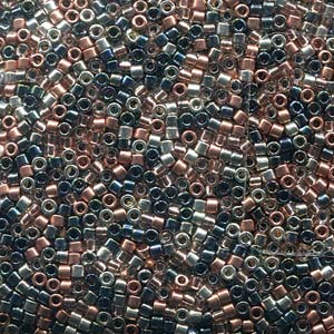Miyuki Delica 11/0 DB-mix63 mix bright copper - 4 gram