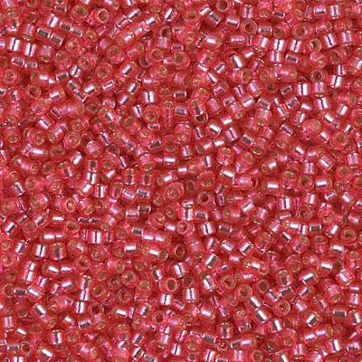 Miyuki Delica DB-2154 Duracoat silverlined dyed hibiscus 11/0 - 4 gram - Image 2