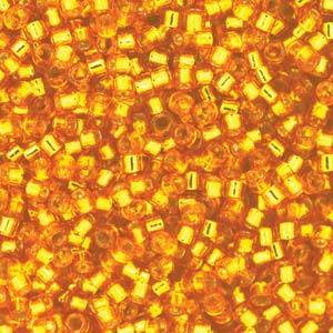 Miyuki Delica DB-2157 Duracoat silverlined dyed yellow gold 11/0 - 4 gram