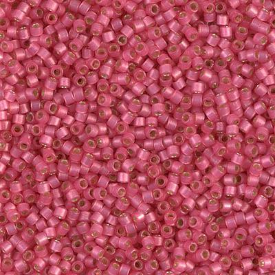 Miyuki Delica DB-2175 Duracoat matte silverlined dyed hibiscus 11/0 - 4 gram - Image 2