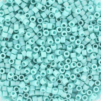 Miyuki Delica DB-878 Opaque Turquoise AB Matted 11/0 - 4 gram - Image 2