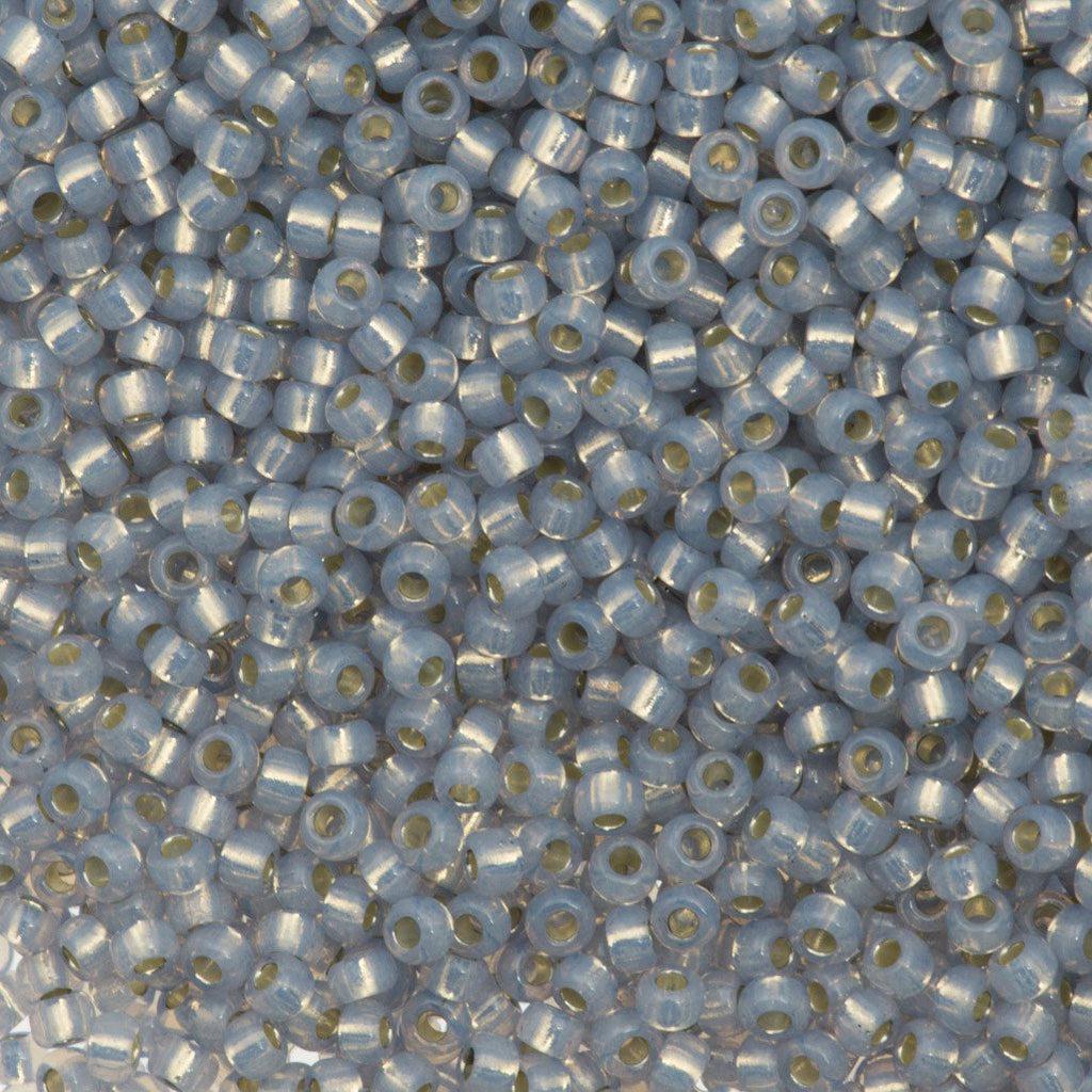 Miyuki rocailles 11-576 Silverlined dyed blue grey 11/0 (2mm) - 5 gram