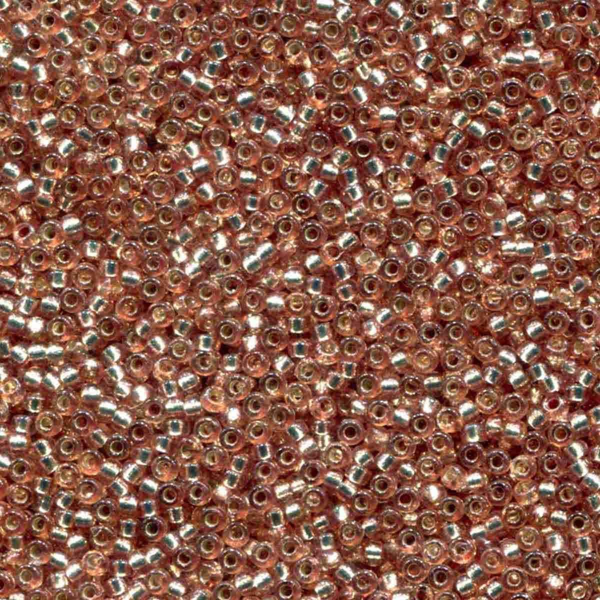Miyuki rocailles 11-4271 Duracoat Silverlined Dyed Peach 11/0 (2mm) - 5 gram