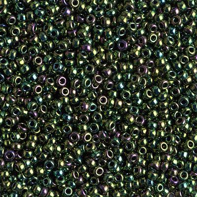 Miyuki rocailles 11-465 Metallic iris dark green 11/0 (2mm) - 5 gram